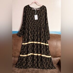 NWT Boutique Polagram Maxi Dress With Pockets Size 3X